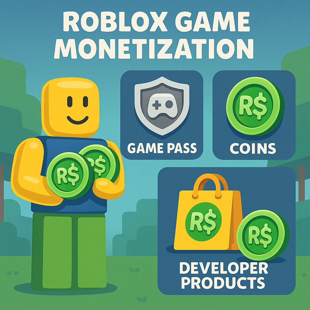 Roblox monetization strategies including Game Pass and Developer Products
