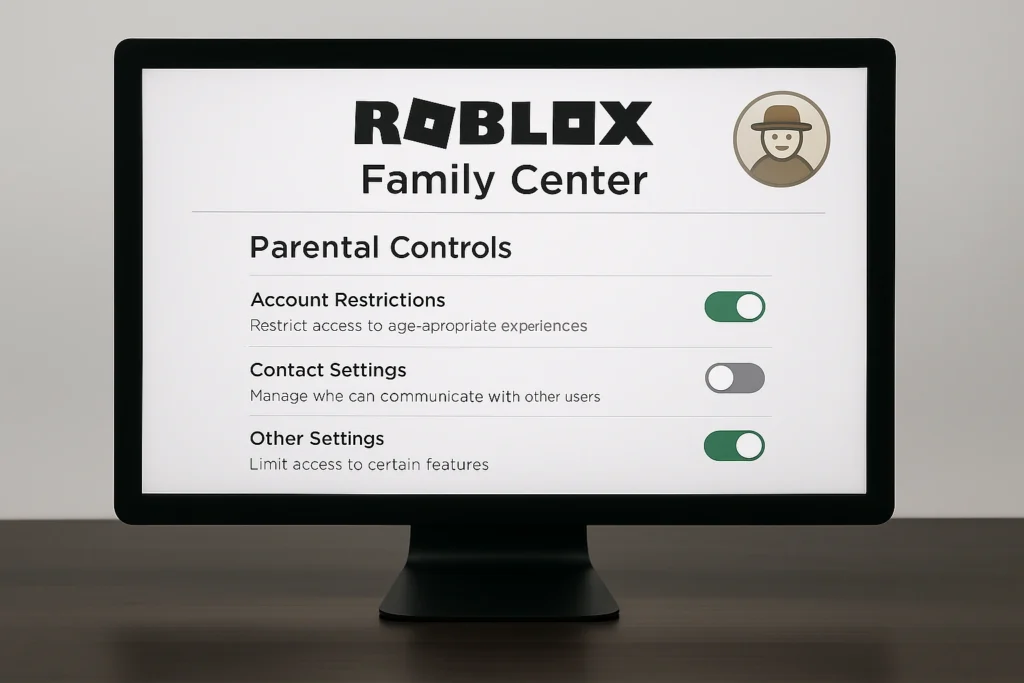Roblox parental control dashboard