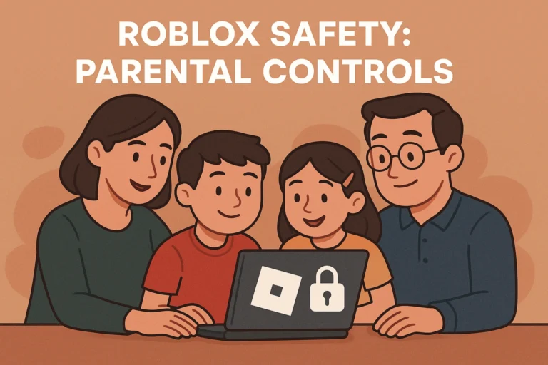 Roblox safety and parental controls theme
