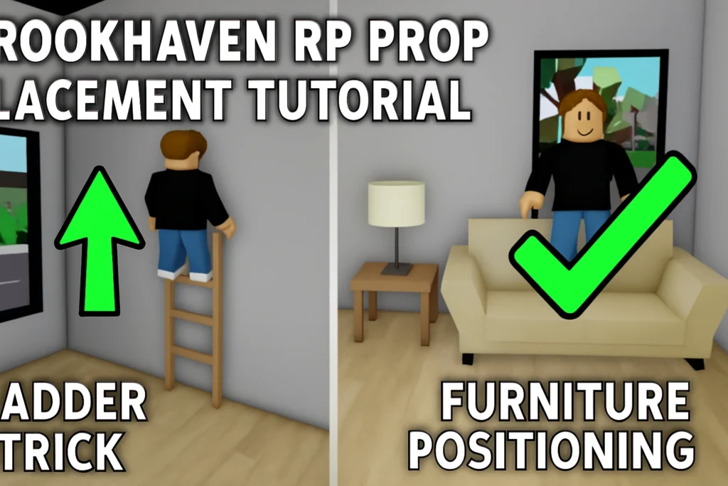 Brookhaven RP prop placement guide demonstrating advanced decoration techniques