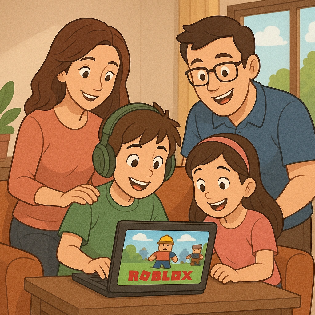 Roblox safety and parental controls theme