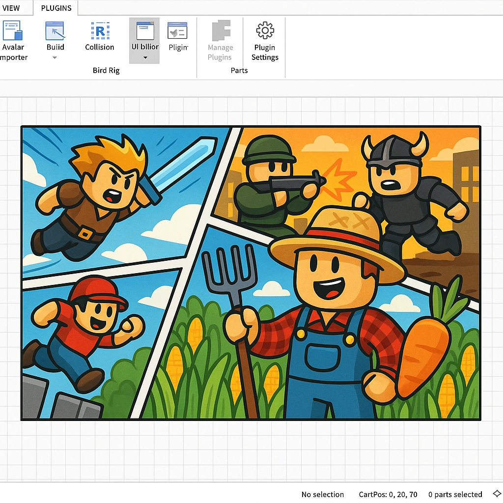 Speed-building in Roblox Studio with essential plugins